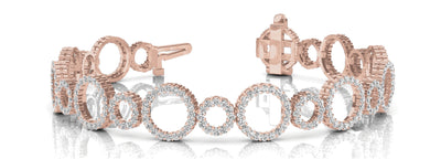 14K Rose Gold 4 1/6 ct tw Fashion Diamond Bracelet