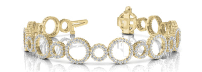 14K Yellow Gold 4 1/6 ct tw Fashion Diamond Bracelet