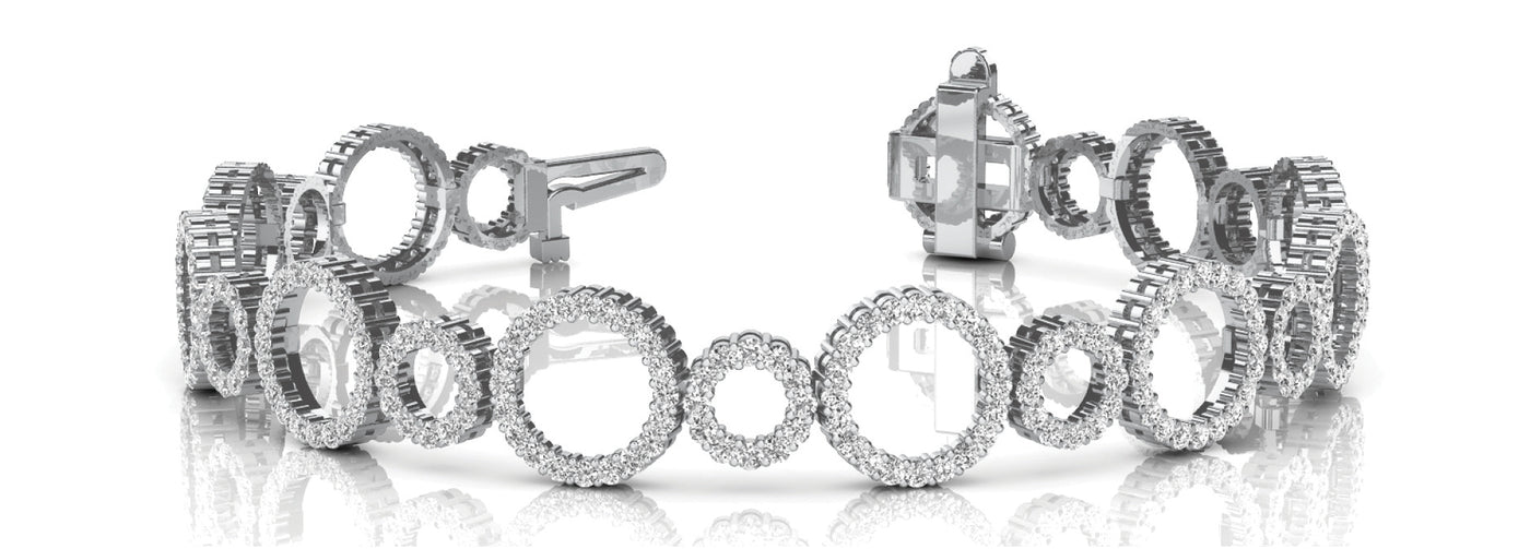 14K White Gold 4 1/6 ct tw Fashion Diamond Bracelet