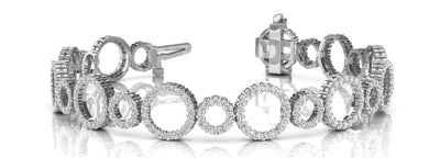 14K White Gold 4 1/6 ct tw Fashion Diamond Bracelet