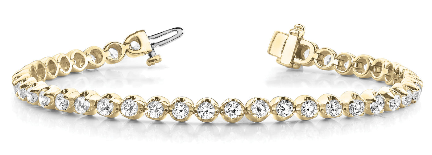 14K Yellow Gold 1 1/8 ct tw Fashion Diamond Bracelet