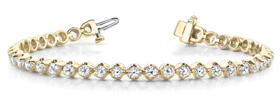 14K Yellow Gold 1 1/8 ct tw Fashion Diamond Bracelet