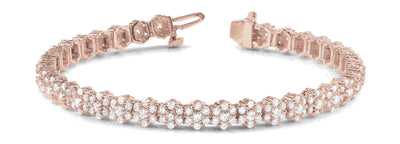 14K Rose Gold 4 5/8 ct tw Fashion Diamond Bracelet