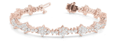 18K Rose Gold 5 1/5 ct tw Fashion Diamond Bracelet