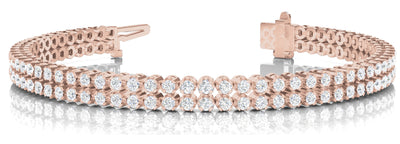 18K Rose Gold 3 7/8 ct tw Fashion Diamond Bracelet
