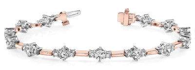 14K Rose Gold 1 1/2 ct tw Fashion Diamond Bracelet