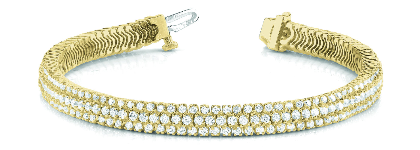 14K Yellow Gold 4 3/4 ct tw Fashion Diamond Bracelet