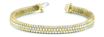 14K Yellow Gold 4 3/4 ct tw Fashion Diamond Bracelet