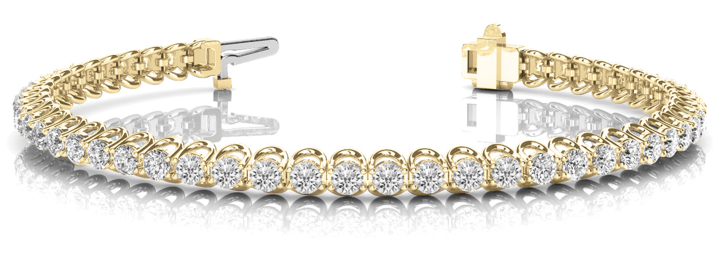 14K Yellow Gold 1 1/8 ct tw Fashion Diamond Bracelet