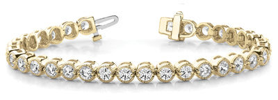 14K Yellow Gold 1 ct tw Vintage Diamond Bracelet