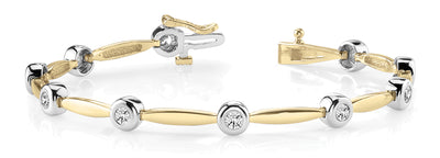 14K Yellow Gold 1/2 ct tw Fashion Diamond Bracelet