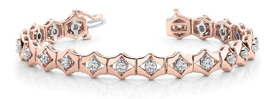 14K Rose Gold 1 ct tw Fashion Diamond Bracelet