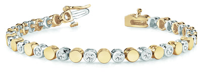 14K Yellow Gold 1 ct tw Fashion Diamond Bracelet