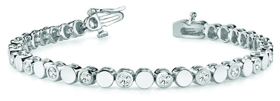 14K White Gold 1 ct tw Fashion Diamond Bracelet
