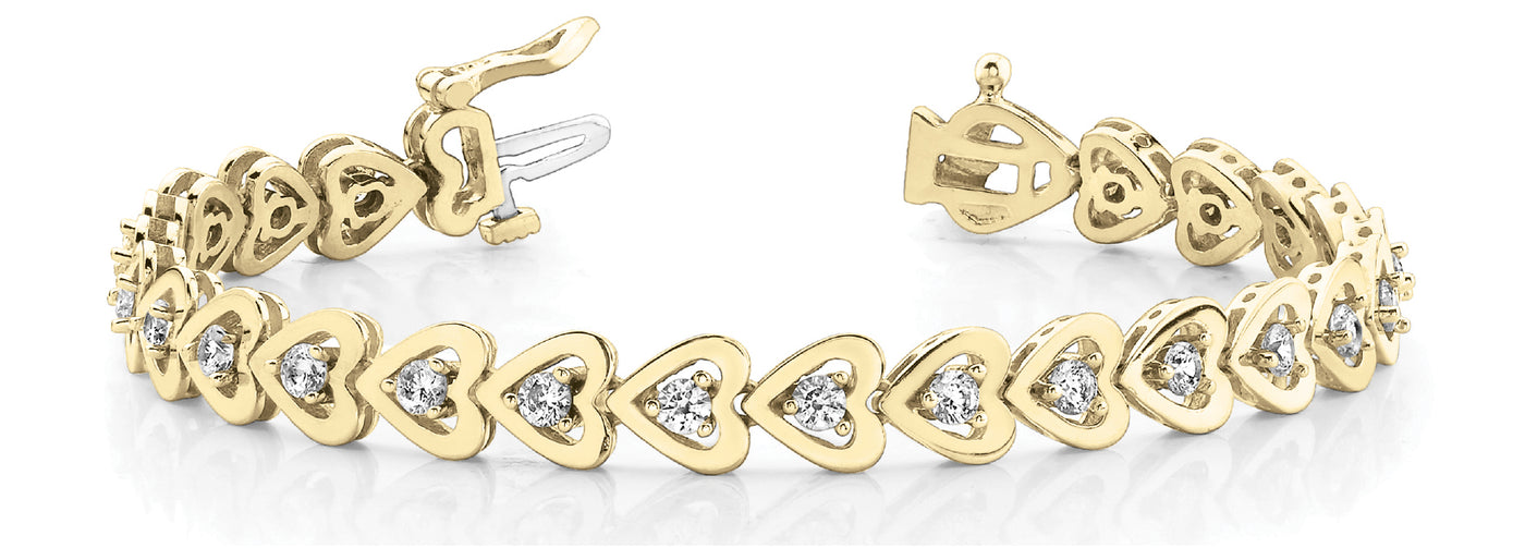 18K Yellow Gold 1 ct tw Fashion Diamond Bracelet