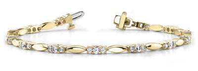 14K Yellow Gold 1 ct tw Fashion Diamond Bracelet