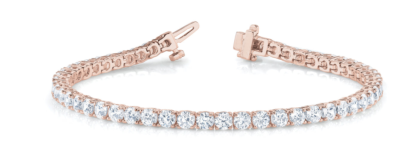 18K Rose Gold 9 7/8 ct tw Fashion Diamond Bracelet