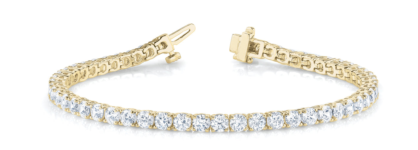 18K Yellow Gold 9 7/8 ct tw Fashion Diamond Bracelet