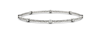 18K White Gold 1/4 ct tw Fashion Diamond Bracelet