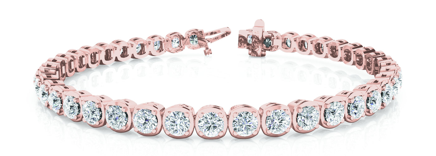 14K Rose Gold 2 1/6 ct tw Fashion Diamond Bracelet