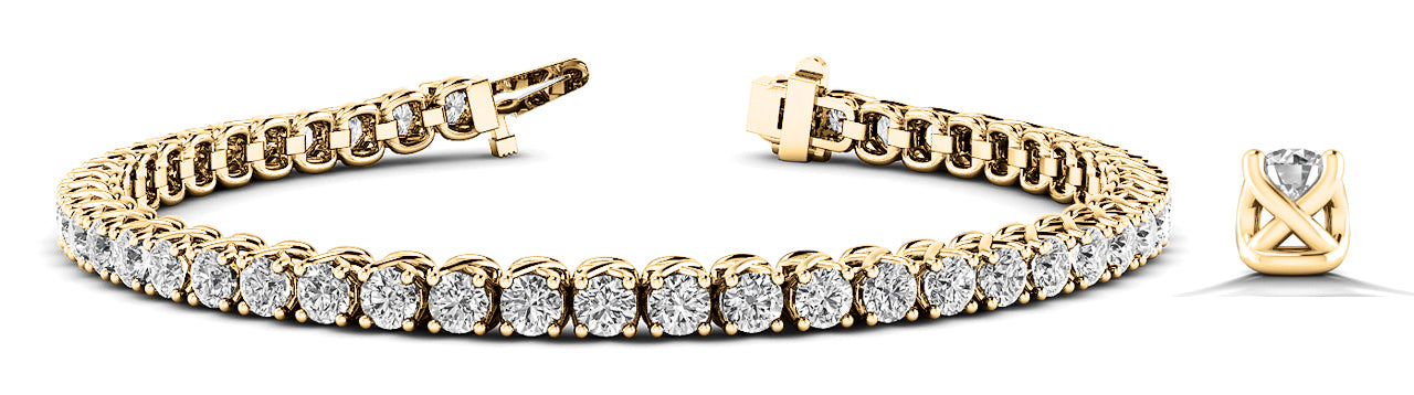 14K Yellow Gold 10 3/4 ct tw Fashion Diamond Bracelet