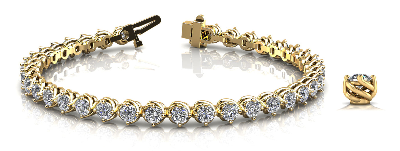 14K Yellow Gold 2 ct tw Fashion Diamond Bracelet