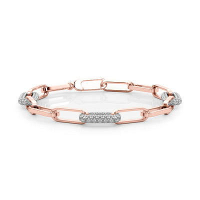 18K Rose Gold 1 1/8 ct tw New Style Diamond Bracelet