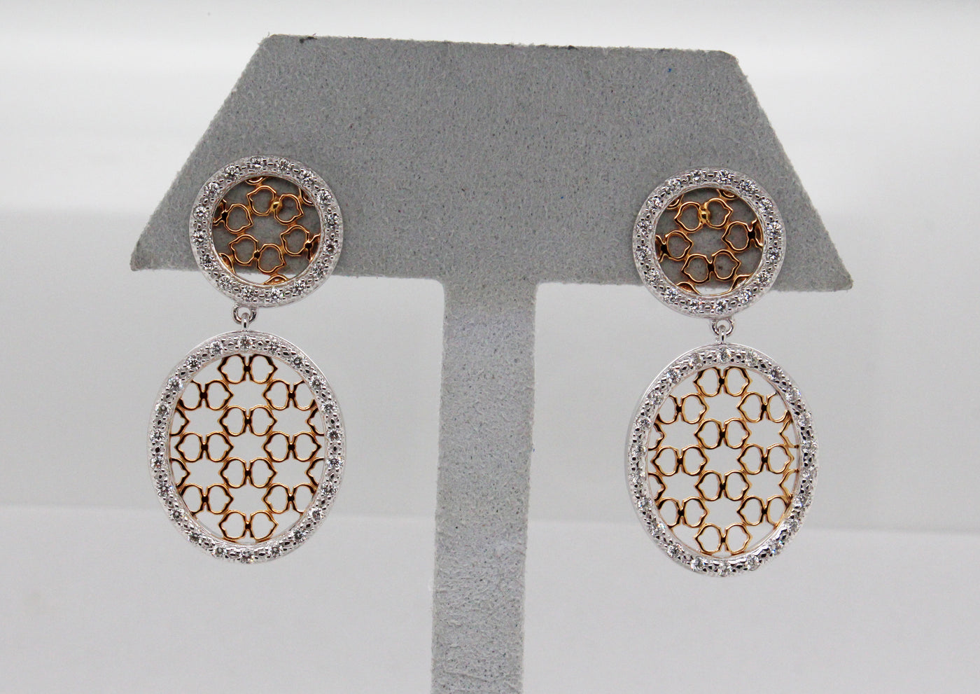 14KTT Charriol .25 Cttw Diamond Earrings G in Color and SI1 in Clarity