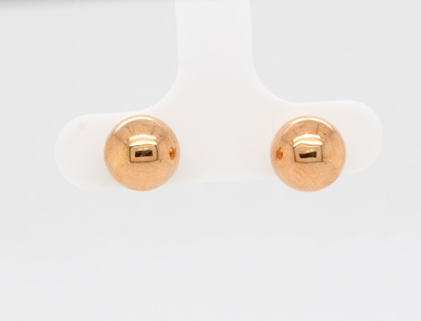 Estate 14KR 8 mm Ball Earrings