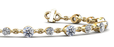 14KY 2.72 Cttw Diamond Bracelet, H-SI2