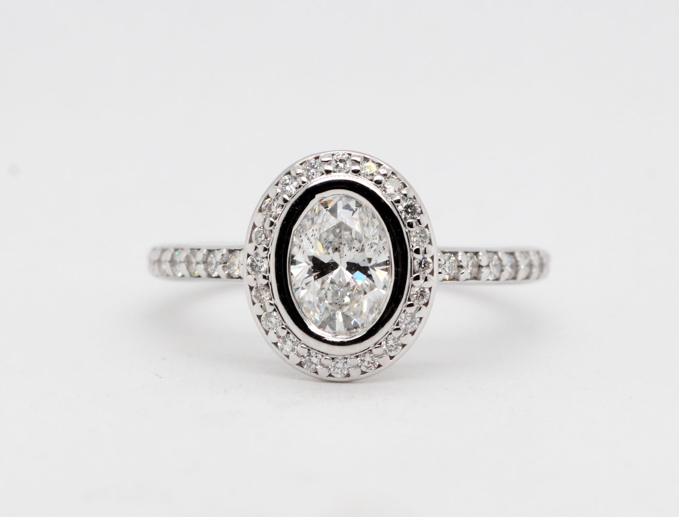 14KW 1.36 Cttw Diamond Halo Engagement Ring