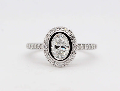 14KW 1.36 Cttw Diamond Halo Engagement Ring