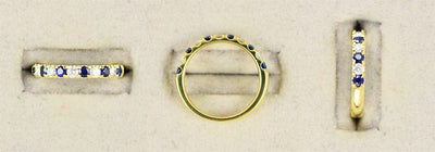 18KY .60 Cttw Sapphire and Diamond Ring