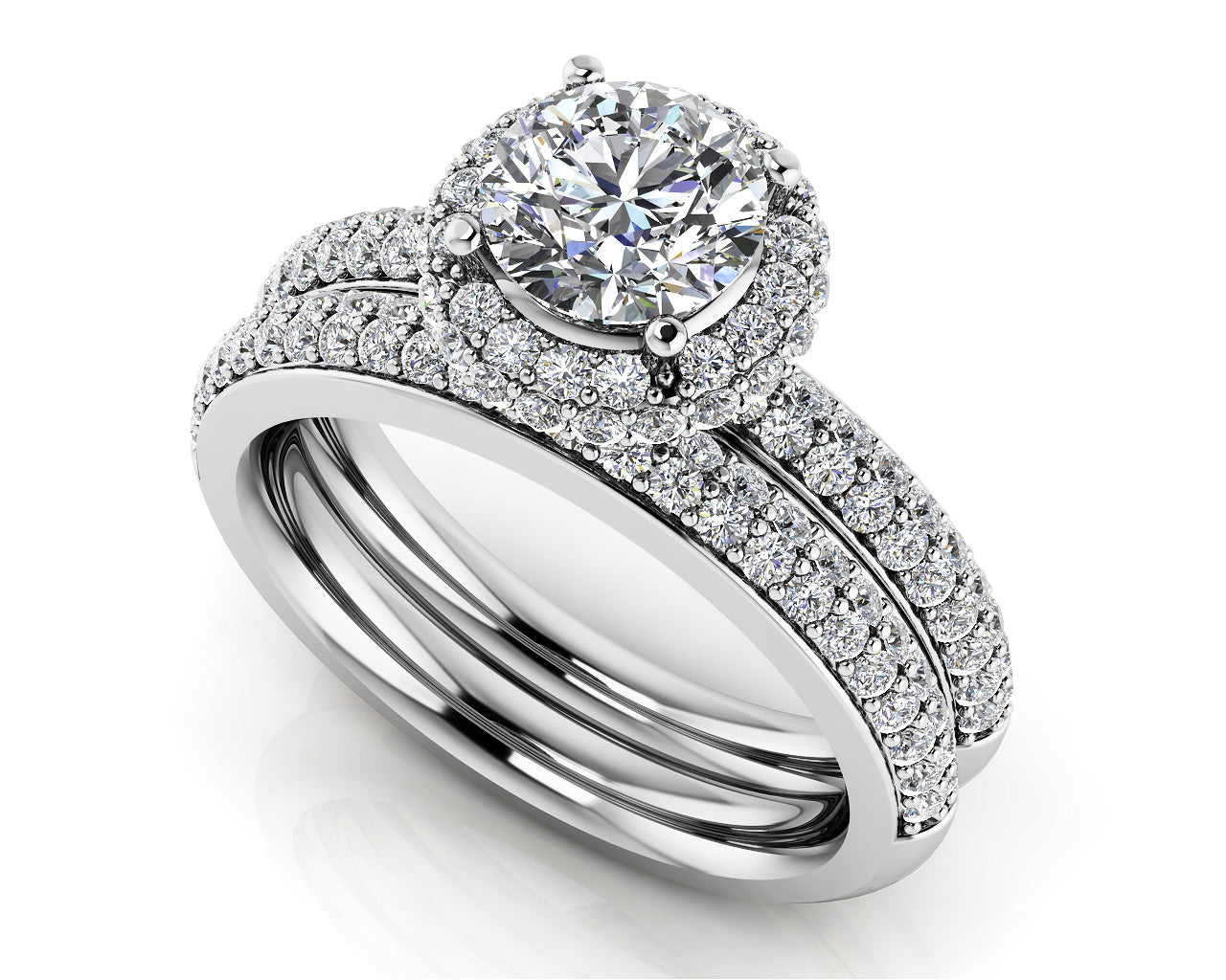 14KW 1.00 CTTW BRIDAL SET SEMI MOUNT