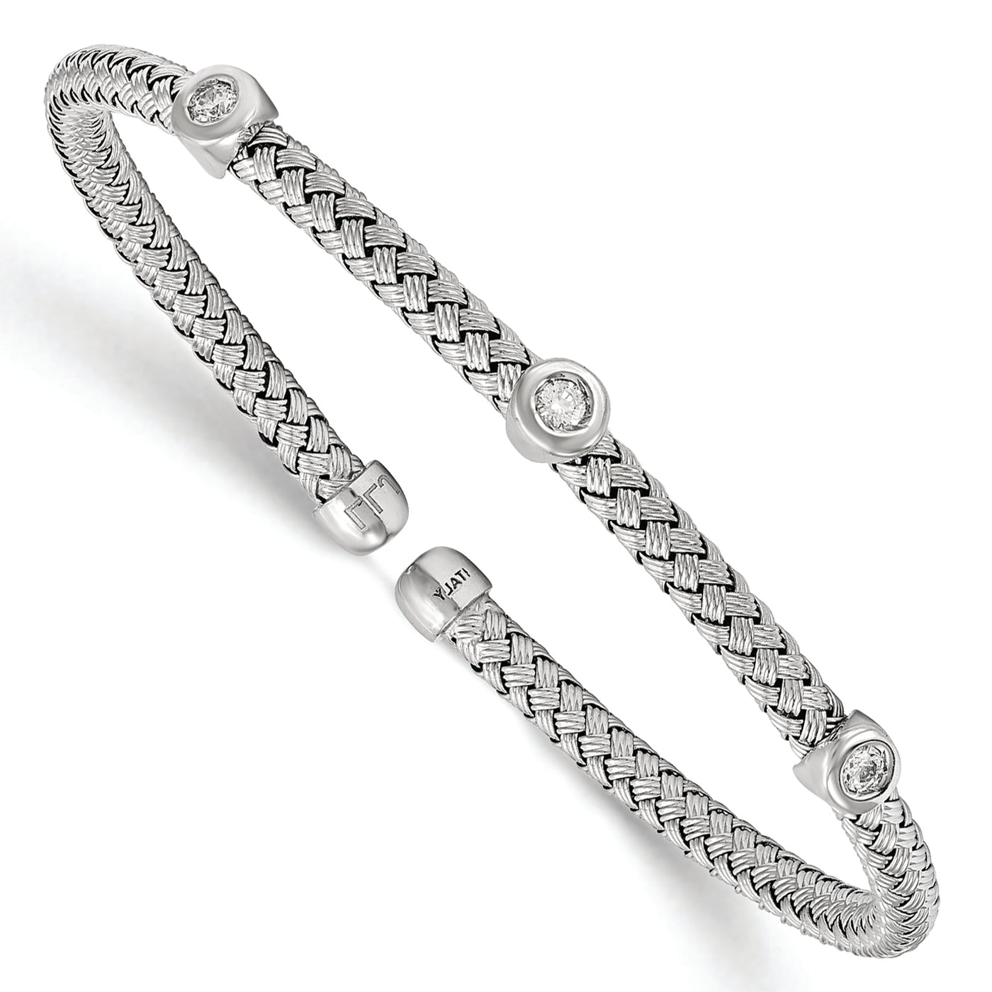 SS 7" CZ WOVEN FLEX BRACELET
QLF562