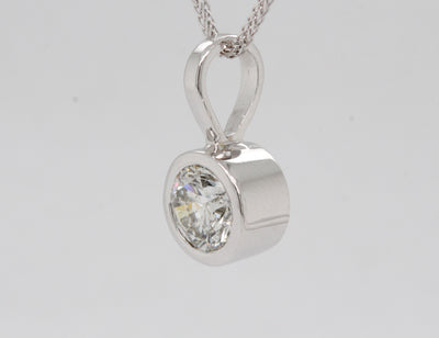 14KW 2.50 Ct Diamond Solitaire Pendant