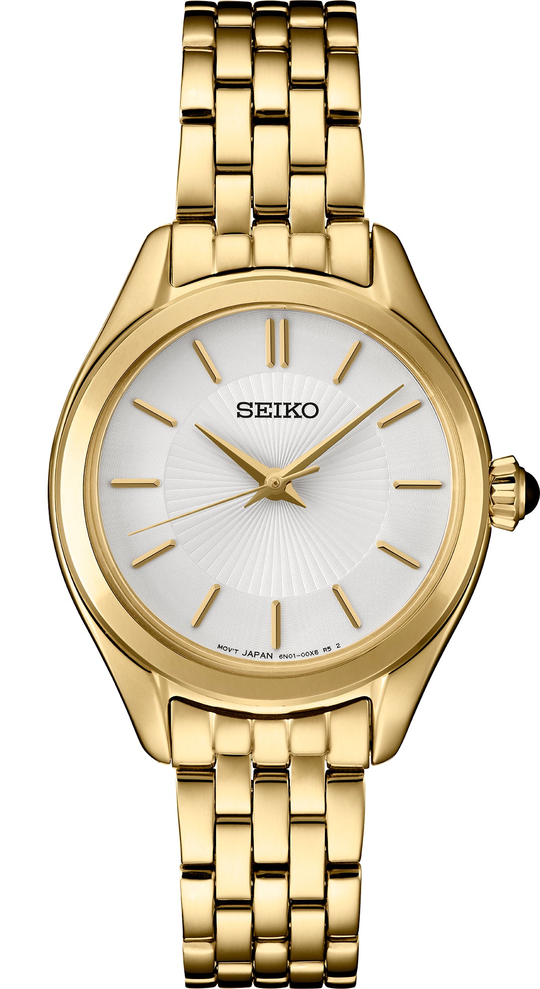 Lds Seiko SUR538 Gold Tone white dial Gold Hands