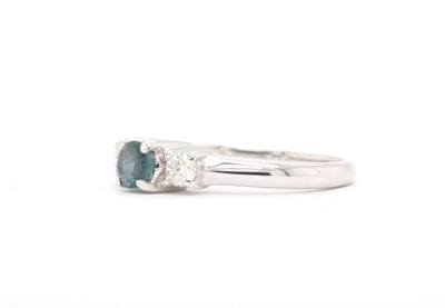 14KW .25 Cttw Sapphire & Diamond Ring