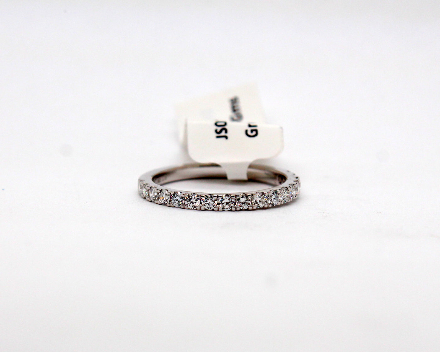14KW .46 Cttw Lab Diamond Half Eternity Ring