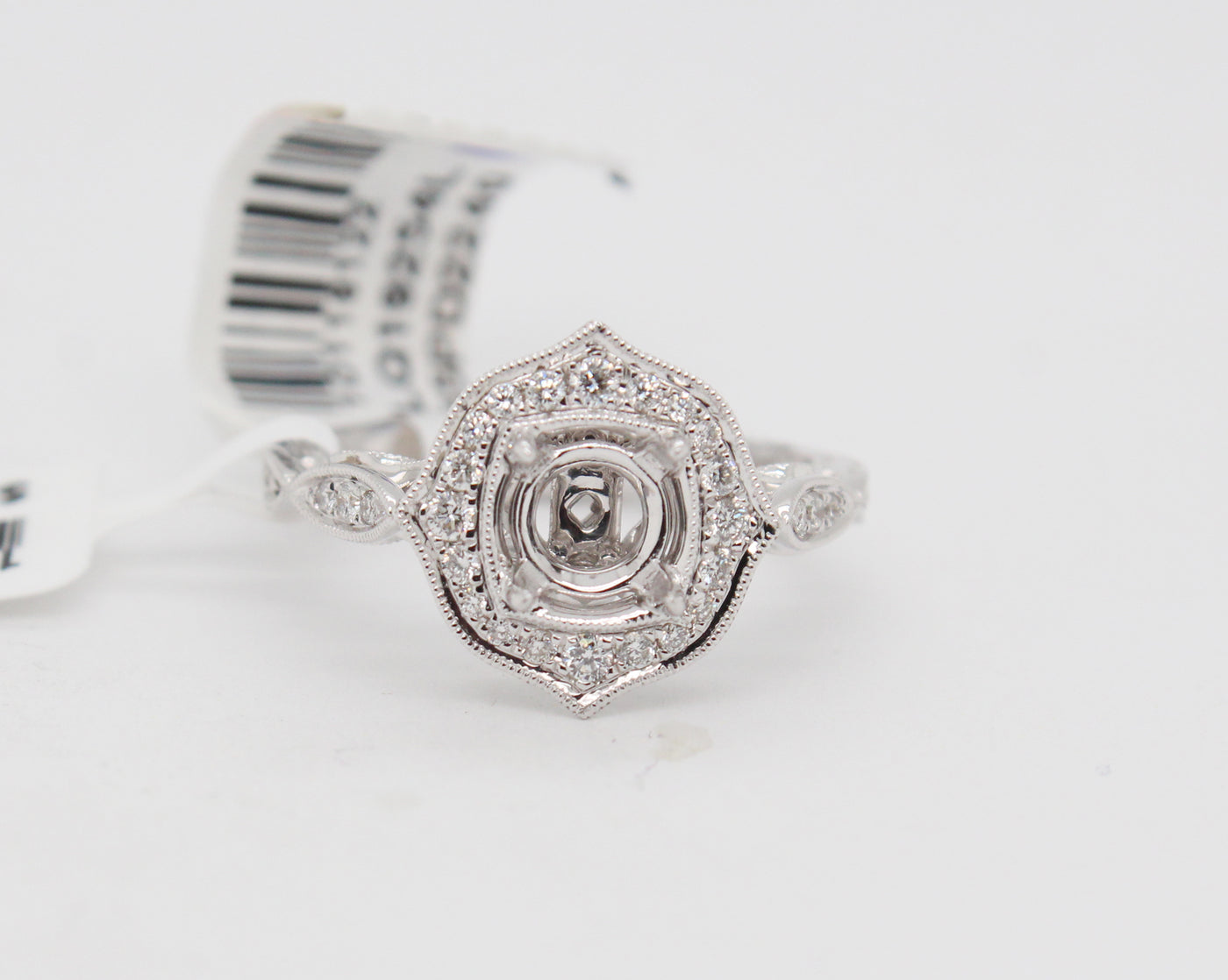 18KW .42 Cttw Diamond Semi Mount Ring