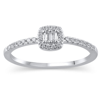 10KW .20 CTTW DIAMOND HALO RING, I-I1