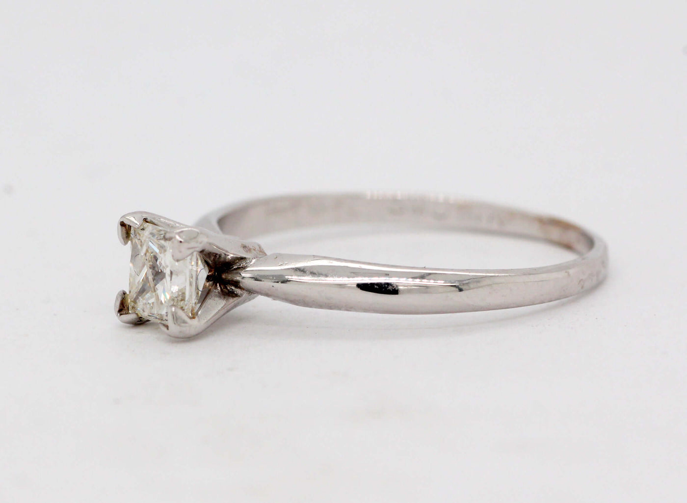 14KW .55 Ct Princess Cut Diamond Solitaire Ring image