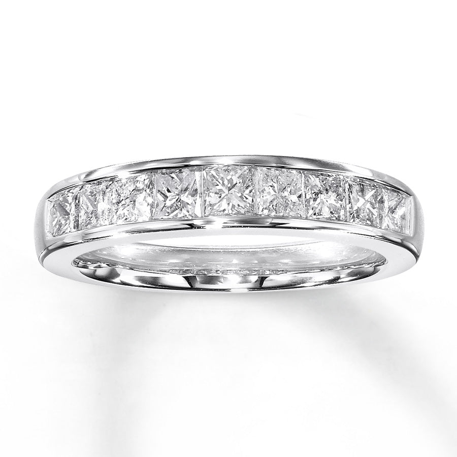 PLATINUM 1 CTTW DIAMOND ANNIVERSARY RING