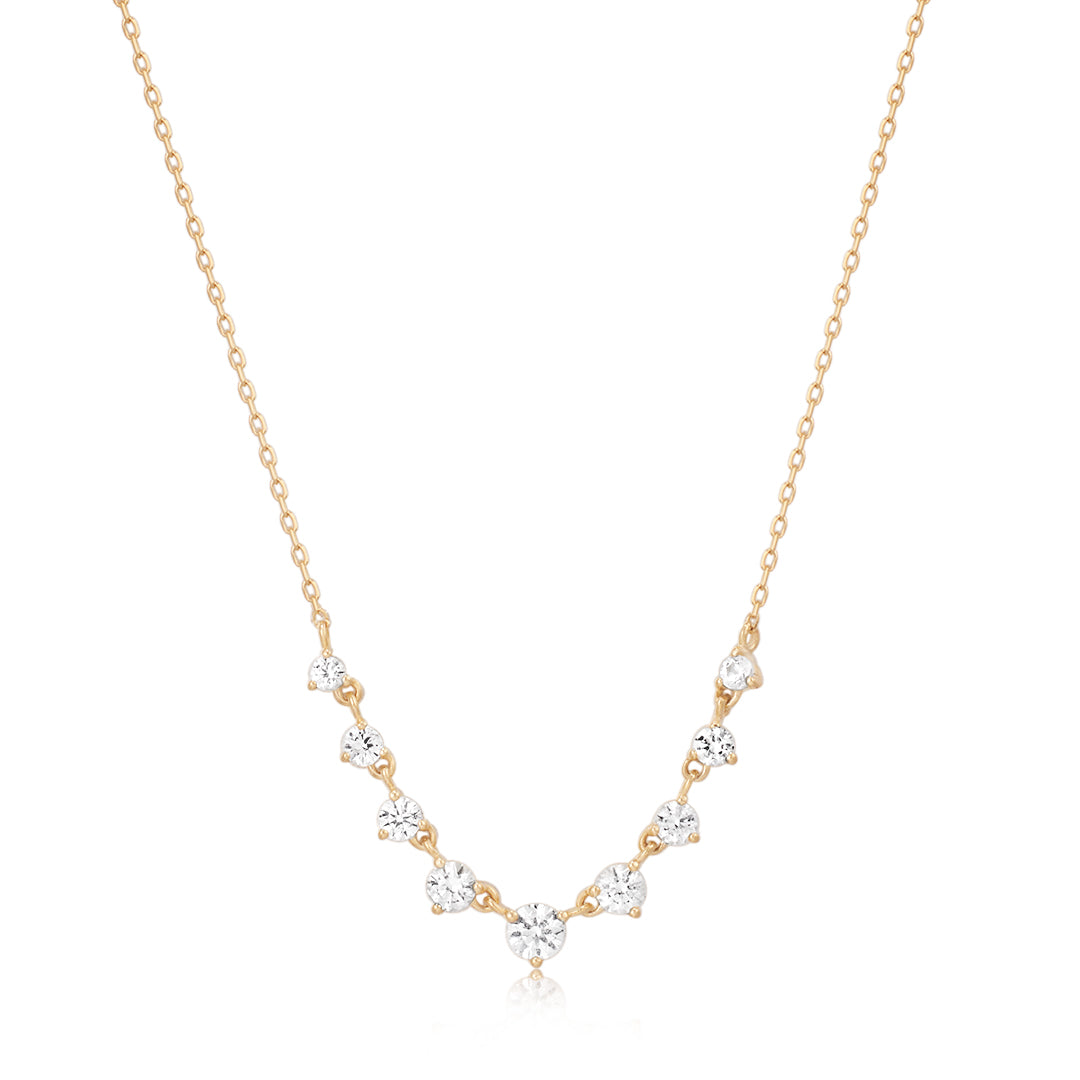 ROSAMUND Rose Cut White Sapphire Necklace