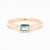 14KY .26 CT EMERALD CUT AQUAMARINE RING