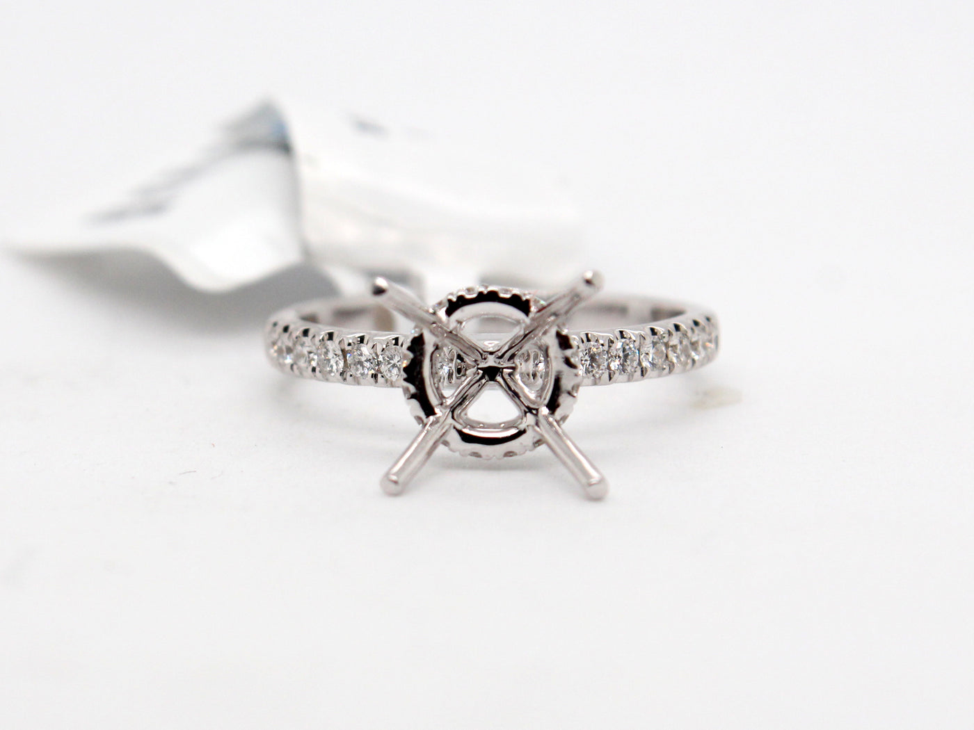 18KW .33 Cttw Diamond Semi Mount Ring