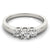 ENGAGEMENT RINGS 3 STONE ROUND
