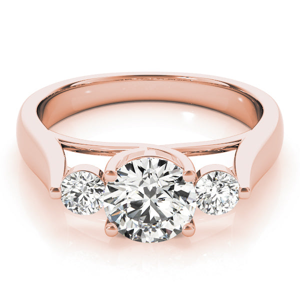 ENGAGEMENT RINGS 3 STONE ROUND