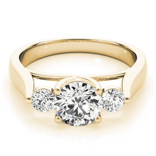ENGAGEMENT RINGS 3 STONE ROUND
