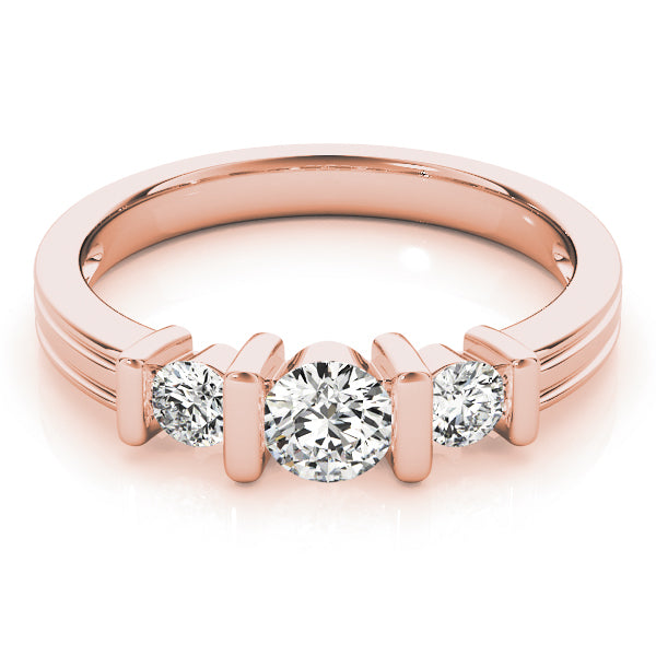 ENGAGEMENT RINGS 3 STONE ROUND